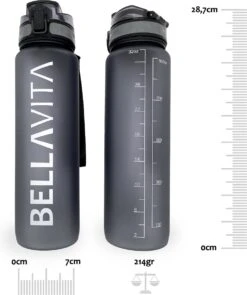 BELLAVITA Drinkfles - Zwart - Waterfles - Drinkfles Volwassenen - Drinkfles Kinderen - Drinkfles 1 Liter - Fles - 1 Liter - 1000ml - Tritan - Fruitfilter- BPA-vrij - 100% Lekvrij 11 BELLAVITA Drinkfles - Zwart - Waterfles - Drinkfles Volwassenen - Drinkfles Kinderen - Drinkfles 1 Liter - Fles - 1 Liter - 1000ml - Tritan - Fruitfilter- BPA-vrij - 100% Lekvrij -Aigostar winkel 1005x1200