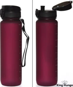 1 Liter Drinkfles - Waterfles Sport Bidon Drinkbus - 1L - Paars/Rood - King Mungo -Aigostar winkel 1008x1200