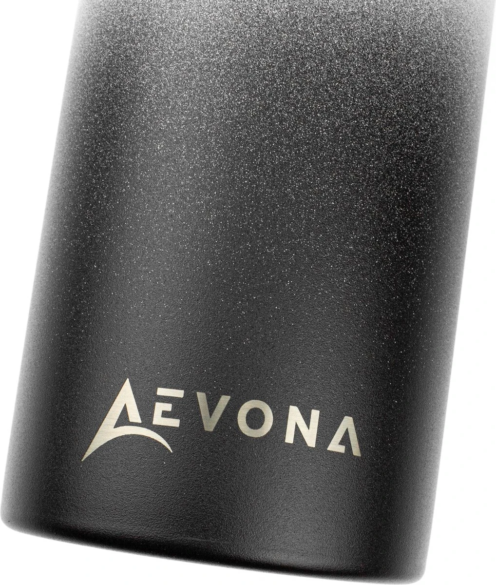 Aevona Waterfles Met Rietje - Thermosfles - Incl 2 Doppen - RVS - 1 Liter 4 Aevona Waterfles Met Rietje - Thermosfles - Incl 2 Doppen - RVS - 1 Liter - Afbeelding 2