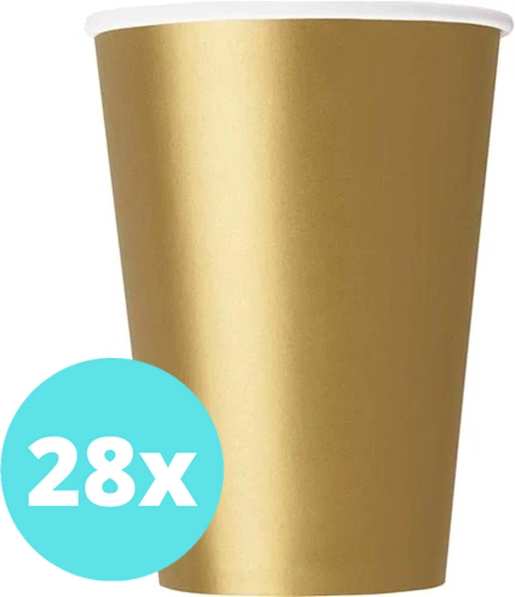Bekers Karton Goud - 28 Stuks - Kartonnen Bekers 250ml - Wegwerp Bekers - Bekers Karton Verjaardag Kinderen - Kinder Feestje Kind - Limonadebekers - Koffie / Siroop - Bekers Papier - 28 Stuks Van 250 Ml Goud 3 Bekers Karton Goud - 28 Stuks - Kartonnen Bekers 250ml - Wegwerp Bekers - Bekers Karton Verjaardag Kinderen - Kinder Feestje Kind - Limonadebekers - Koffie / Siroop - Bekers Papier - 28 Stuks Van 250 Ml Goud
