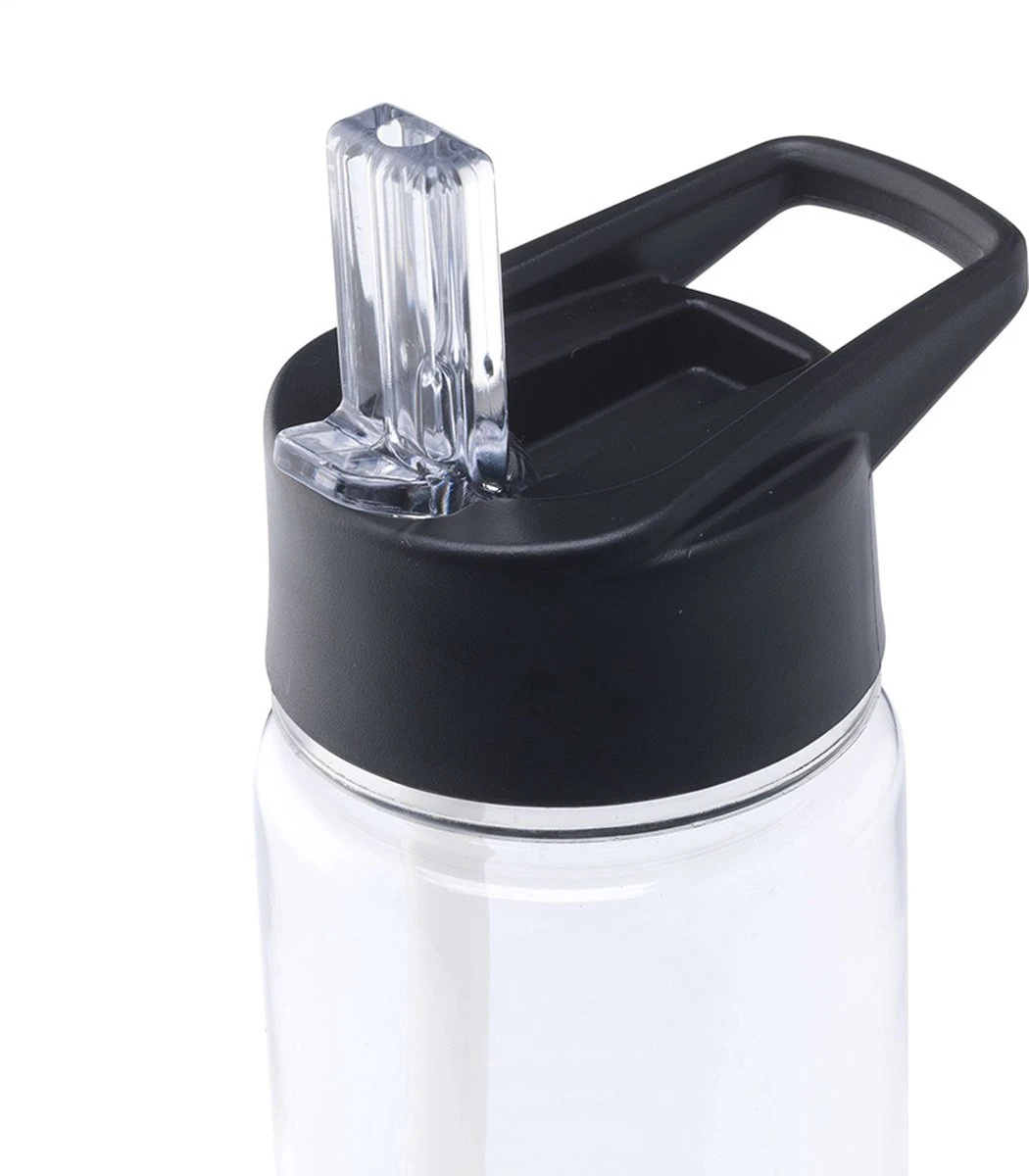 Waterfles Met Rietje - Fruit Filter - Tritan Drinkfles - Volwassenen - Zwart - Kerstcadeau 5 Waterfles Met Rietje - Fruit Filter - Tritan Drinkfles - Volwassenen - Zwart - Kerstcadeau - Afbeelding 3