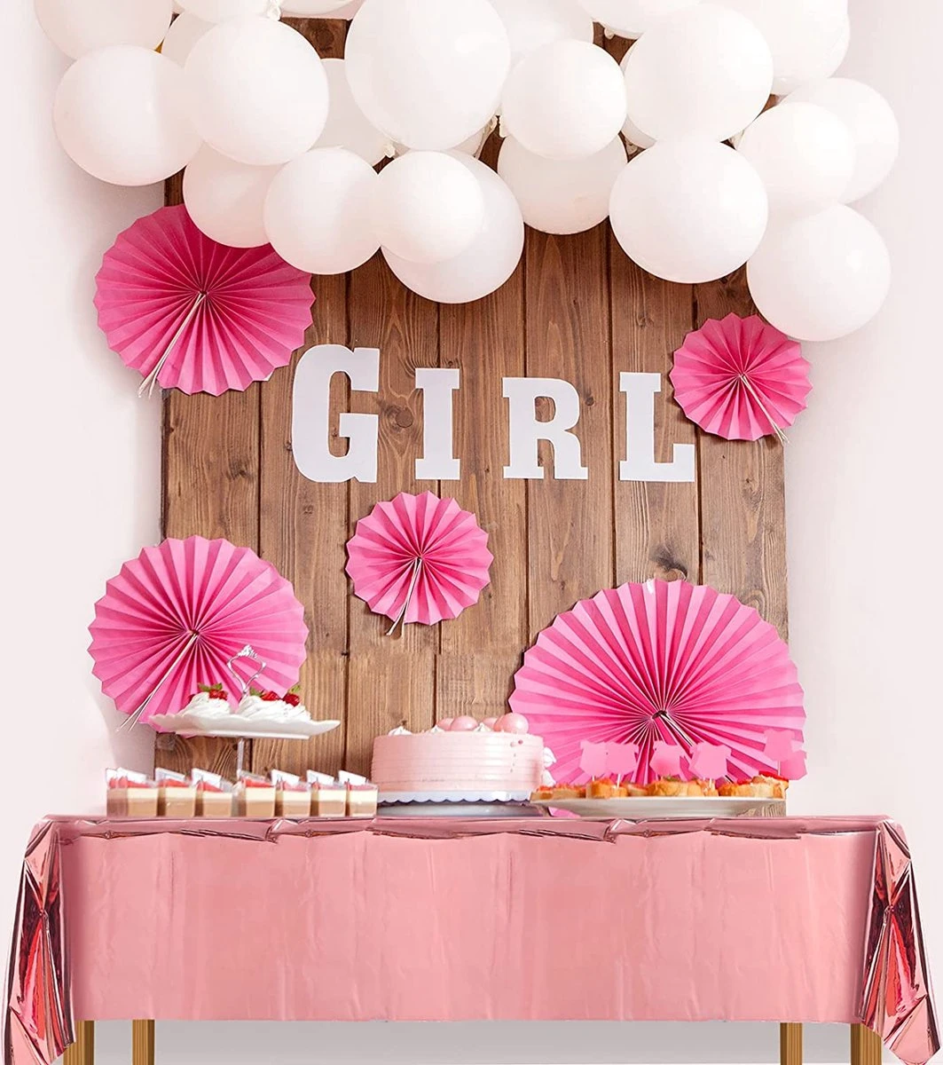 Partizzle 2x Rose Goud Plastic Wegwerp Tafelkleed Set - Verjaardag Bruiloft Sweet 16 Versiering - Feest Decoratie - 274 X 137 Cm 7 Partizzle 2x Rose Goud Plastic Wegwerp Tafelkleed Set - Verjaardag Bruiloft Sweet 16 Versiering - Feest Decoratie - 274 X 137 Cm - Afbeelding 5