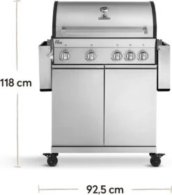 Burnhard Gas BBQ Big FRED Deluxe - 4 Branders - Incl. Keramische Infraroodbrander & Afdekhoes - Deluxe 40 Burnhard Gas BBQ Big FRED Deluxe - 4 Branders - Incl. Keramische Infraroodbrander & Afdekhoes - Deluxe -Aigostar winkel 1063x1200 6