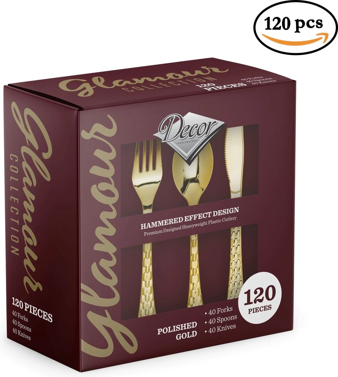 Glamour - 120st Luxe Goud Bestekset 3 Glamour - 120st Luxe Goud Bestekset