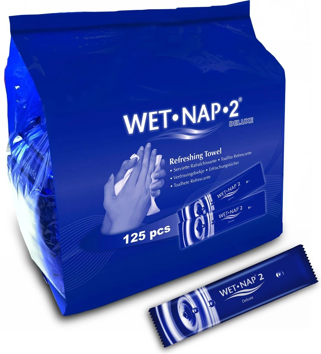 Wet-Nap2 Deluxe Verfrissingsdoekjes 125 Stuks 3 Wet-Nap2 Deluxe Verfrissingsdoekjes 125 Stuks
