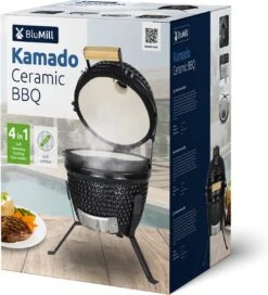 BluMill Kamado BBQ Egg - Kamado 13 Inch - Incl. Vlees Thermometer - Houtskoolbarbecues - Zwart - Ø 27cm -Aigostar winkel 1090x1200 1