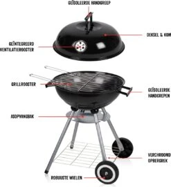 BBQ Collection Houtskoolbarbecue - Kogelbarbecue 45 X 60 Centimeter - Ronde Barbecue - Barbecue Op Wielen - Zwart - Metaal 27 BBQ Collection Houtskoolbarbecue - Kogelbarbecue 45 X 60 Centimeter - Ronde Barbecue - Barbecue Op Wielen - Zwart - Metaal -Aigostar winkel 1098x1200 1
