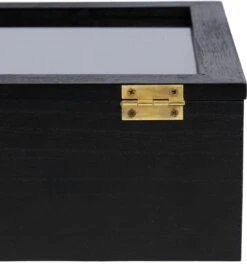 Theedoos Zwart 9-vaks - Met Fluweel - 23 X 23 Cm -Aigostar winkel 1099x1200