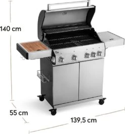 Burnhard Gas BBQ Big FRED Deluxe - 4 Branders - Incl. Keramische Infraroodbrander & Afdekhoes - Deluxe 24 Burnhard Gas BBQ Big FRED Deluxe - 4 Branders - Incl. Keramische Infraroodbrander & Afdekhoes - Deluxe -Aigostar winkel 1113x1200