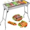 Uten - Houtskoolbarbecue - Opvouwbare Barbecue - Houtskoolbarbecues - Draagbare Camping Barbecue - 430 Roestvrij Staal Grill BBQ - 5-10 Persoon Tuin Buitenfeest - Zilver 2 Uten - Houtskoolbarbecue - Opvouwbare Barbecue - Houtskoolbarbecues - Draagbare Camping Barbecue - 430 Roestvrij Staal Grill BBQ - 5-10 Persoon Tuin Buitenfeest - Zilver -Aigostar winkel 1133x1200 2