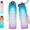 Merkloos Vision Vel Blauw-Roze Waterfles Met Tijdmarkeringen | 1 Liter | Sport Waterfles | Drinkfles Met Rietje | Lekvrije Sportfles | Tritan Waterfles | BPA Vrij | Voor Sport, Fietsen, Kamperen, School, Sportschool | Tijdmarkering -Aigostar winkel 1134x1200 1