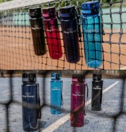 Waterfles 1 Liter Vaatwasserbestendig - Lekvrije 1L Drinkfles - Volwassenen & Kinderen - Sport Bidon Drinkbus - Blauw - King Mungo -Aigostar winkel 1142x1200