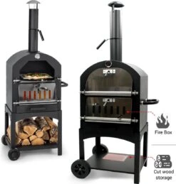 MaxxGarden Pizza Oven - Smoker Barbecue Op Hout, Houtskool Of Pellets - 45 X 65 X 158cm 11 MaxxGarden Pizza Oven - Smoker Barbecue Op Hout, Houtskool Of Pellets - 45 X 65 X 158cm -Aigostar winkel 1146x1200 2