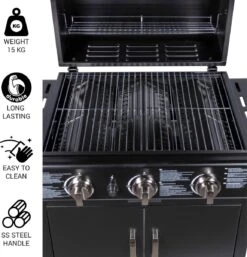 MaxxGarden Gas Barbecue - 3 Branders - Incl. Gratis BBQ Set -Aigostar winkel 1154x1200 1