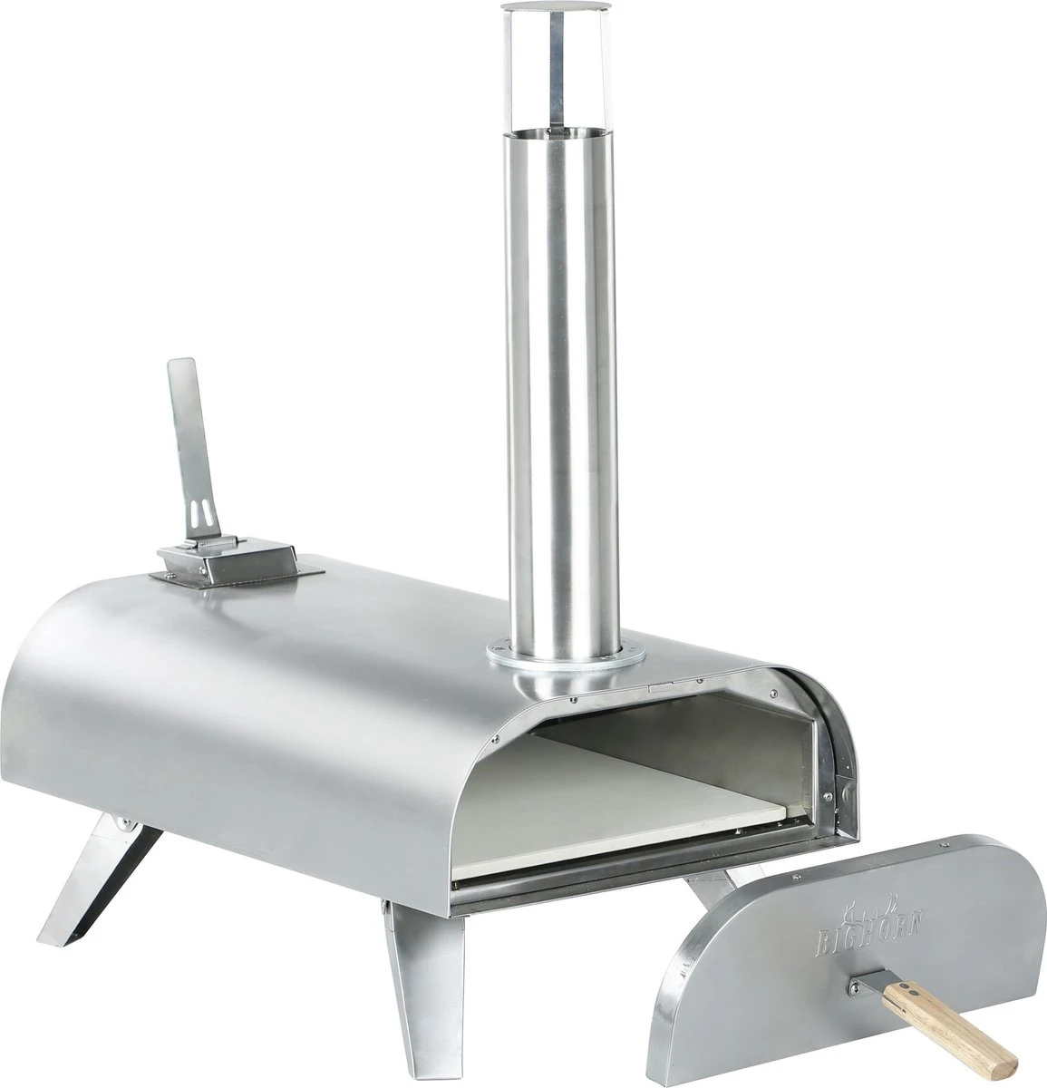 Bighorn Pizza Pellet Oven - Buiten - Draagbaar - Opvouwbaar - RVS - 15KG - 460° 10 Bighorn Pizza Pellet Oven - Buiten - Draagbaar - Opvouwbaar - RVS - 15KG - 460° - Afbeelding 8