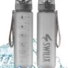 Swilix ® Drinkfles - 1 Liter - Drinkfles Met Tijdmarkering - Grijs -Aigostar winkel 1161x1200