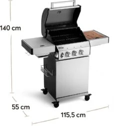 Burnhard Gas BBQ FRED JR. Deluxe - 2 Branders - Incl. Keramische Infraroodbrander & Afdekhoes - Deluxe 38 Burnhard Gas BBQ FRED JR. Deluxe - 2 Branders - Incl. Keramische Infraroodbrander & Afdekhoes - Deluxe -Aigostar winkel 1170x1200 2