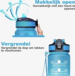 Designed On 45th | Motivatie Waterfles | Drinkfles Met Rietje | Waterfles Met Tijdmarkering | Waterfles 1 Liter | Blauw En Roze | BPA Vrij 11 Designed On 45th | Motivatie Waterfles | Drinkfles Met Rietje | Waterfles Met Tijdmarkering | Waterfles 1 Liter | Blauw En Roze | BPA Vrij -Aigostar winkel 1174x1200