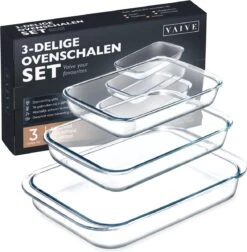 VAIVE 3-delige Ovenschaal Set - Rechthoekig - Glas 15 VAIVE 3-delige Ovenschaal Set - Rechthoekig - Glas -Aigostar winkel 1175x1200 1