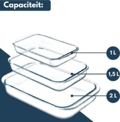 VAIVE 3-delige Ovenschaal Set - Rechthoekig - Glas 11 VAIVE 3-delige Ovenschaal Set - Rechthoekig - Glas -Aigostar winkel 1178x1200 3