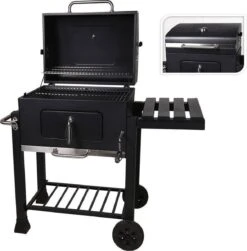 Houtskool BBQ Op Wielen + Tafel | Mat Zwart - X86000060 9 Houtskool BBQ Op Wielen + Tafel | Mat Zwart - X86000060 -Aigostar winkel 1180x1200