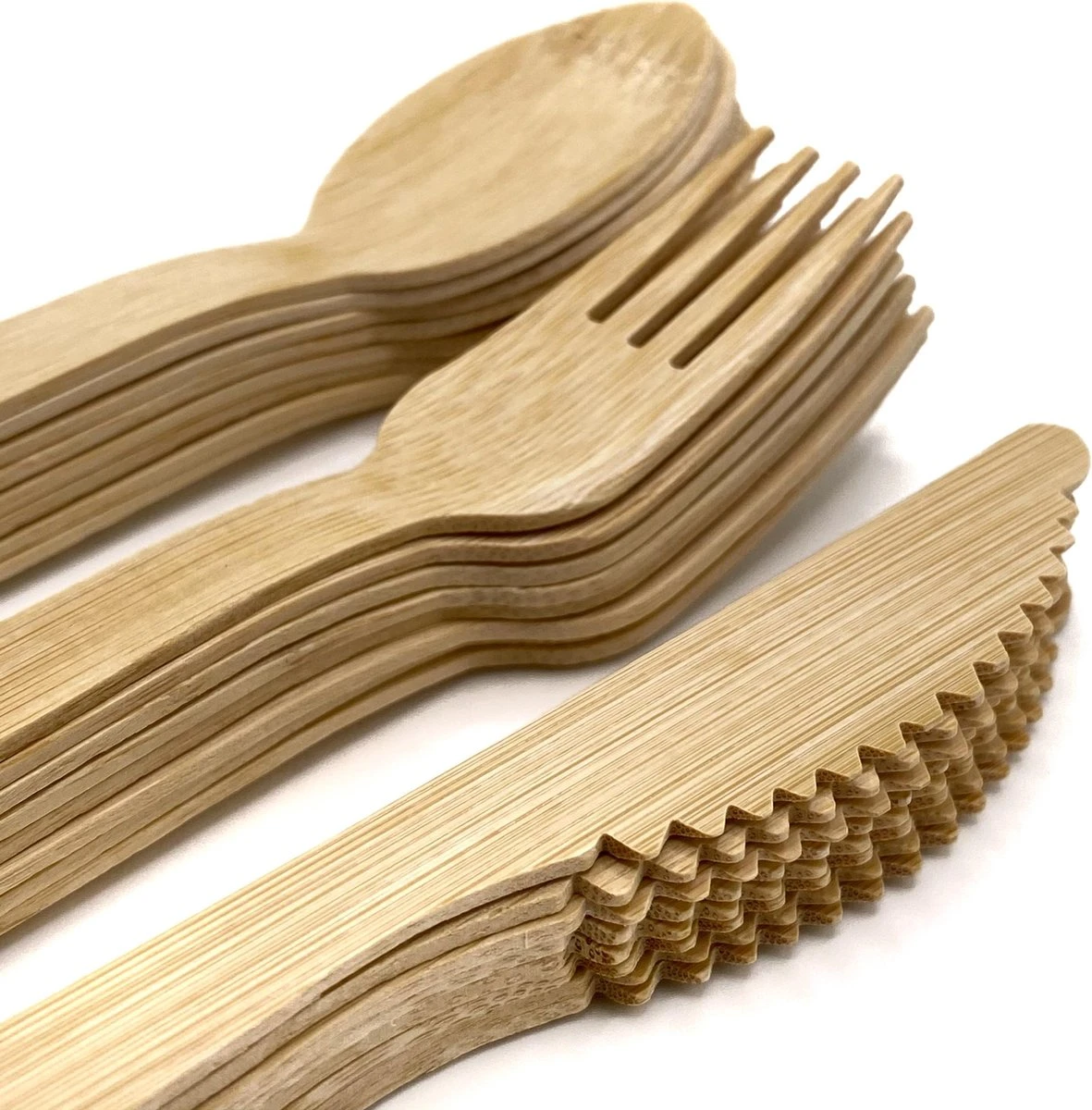 Bamboe Bestek - Bio Bestek (24 Pcs) Wegwerp Bestek - 100% Biologisch Afbreekbaar - Milieuvriendelijk - 100% Bamboe 2 Bamboe Bestek - Bio Bestek (24 Pcs) Wegwerp Bestek - 100% Biologisch Afbreekbaar - Milieuvriendelijk - 100% Bamboe