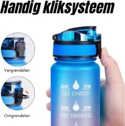 Merkloos Motivatie Waterfles - 1 Liter Fles - Waterfles Met Tijdmarkeringen - Inclusief Accessoires 14 Merkloos Motivatie Waterfles - 1 Liter Fles - Waterfles Met Tijdmarkeringen - Inclusief Accessoires -Aigostar winkel 1192x1200