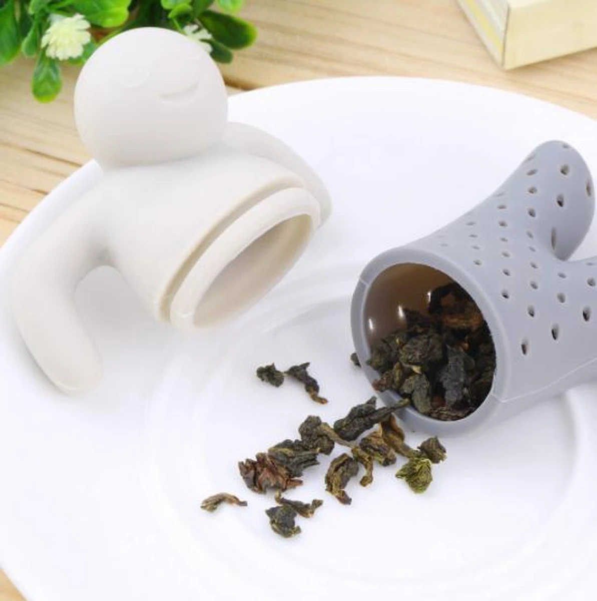 Merkloos EPIN 3D - Mr Tea – Losse Theezeef – Kruidenbol – Grijs 4 Merkloos EPIN 3D - Mr Tea – Losse Theezeef – Kruidenbol – Grijs - Afbeelding 2