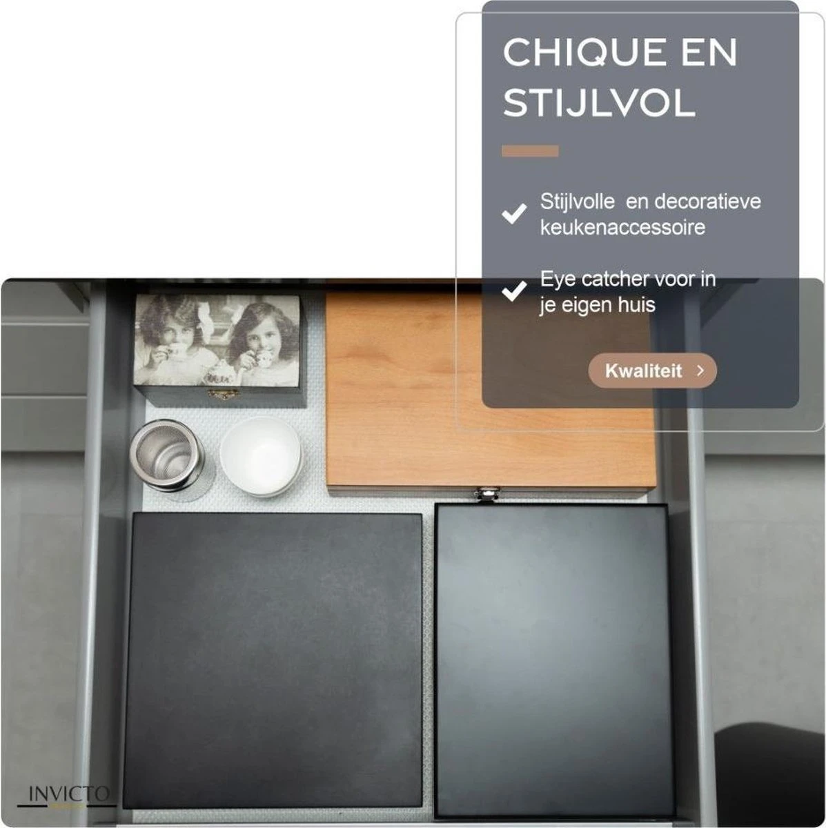 Invicto Products Theedoos 6 Vaks - Ruimte Voor 120 Theezakjes - Bamboe - Anti Slip En Anti Kras - Zwart 8 Invicto Products Theedoos 6 Vaks - Ruimte Voor 120 Theezakjes - Bamboe - Anti Slip En Anti Kras - Zwart - Afbeelding 6