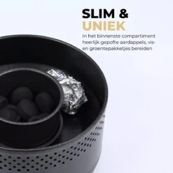 Ozocozy BBQ-ONE Houtskool Tafelbarbecue - Ø30 Cm- Zwart - Incl. Draagtas, Siliconen Bakkwast En RVS-Barbecuetang 16 Ozocozy BBQ-ONE Houtskool Tafelbarbecue - Ø30 Cm- Zwart - Incl. Draagtas, Siliconen Bakkwast En RVS-Barbecuetang -Aigostar winkel 1197x1200 9