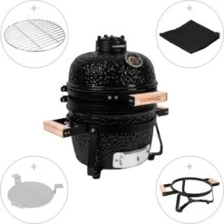 VONROC - BBQ - Kamado - 13 Inch - Ø27cm Kookoppervlak - Houtskoolbarbecue – Keramisch - Tafelmodel - Met Onderstel, Thermometer, Plate Setter & Regenhoes 27 VONROC - BBQ - Kamado - 13 Inch - Ø27cm Kookoppervlak - Houtskoolbarbecue – Keramisch - Tafelmodel - Met Onderstel, Thermometer, Plate Setter & Regenhoes -Aigostar winkel 1199x1200 9