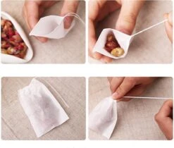 Merkloos Lege Theezakjes | 100 STUKS| 5,5 X 7 Cm Theefilters |Heerlijke Zelfgemaakte Thee | High Tea Party Met Vrienden -Aigostar winkel 1200x1020