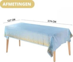 Pazzo Festa - Wegwerp Tafelkleed - 2 Stuks - Blauw - Goud - Vlek & Geurvrij - Verjaardagen - Gender Reveal - Baby Shower - Party's - -Aigostar winkel 1200x1024 2