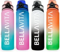 BELLAVITA Drinkfles - Blauw / Roze - Waterfles - Drinkfles Volwassenen - Drinkfles Kinderen - Drinkfles 1 Liter - Fles - 1 Liter - 1000ml - Tritan - Fruitfilter- BPA-vrij - 100% Lekvrij -Aigostar winkel 1200x1024