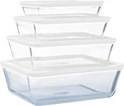 Pyrex - Cook & Freeze Schaal Met Deksel Set Van 8 Stuks - Transparant/Wit 17 Pyrex - Cook & Freeze Schaal Met Deksel Set Van 8 Stuks - Transparant/Wit -Aigostar winkel 1200x1030 1
