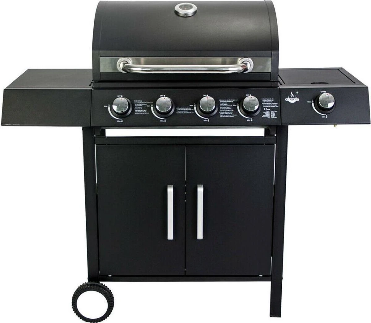 El Fuego San Angelo 4.1 Gasbarbecue - 5 Branders - Zwart 3 El Fuego San Angelo 4.1 Gasbarbecue - 5 Branders - Zwart