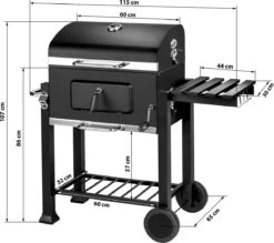 TecTake Florian Houtskoolbarbecue - 55x36 - Zwart 21 TecTake Florian Houtskoolbarbecue - 55x36 - Zwart -Aigostar winkel 1200x1064