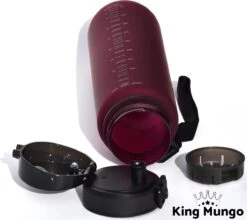 1 Liter Drinkfles - Waterfles Sport Bidon Drinkbus - 1L - Paars/Rood - King Mungo -Aigostar winkel 1200x1067