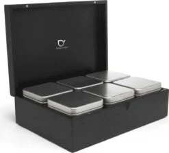 Bredemeijer - Theedoos 6 Blikjes Zwart -Aigostar winkel 1200x1085 1