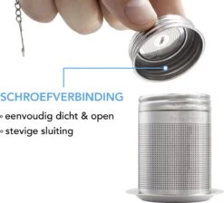 PrimeAmbition - 2 Stuks Theezeef En Theetip Voor Losse Thee - Extra Fijne Filter - Thee Ei Set Met Schoteltje Voor Theezakjes -Aigostar winkel 1200x1090 6