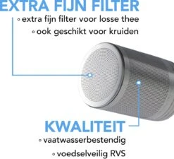 PrimeAmbition - 2 Stuks Theezeef En Theetip Voor Losse Thee - Extra Fijne Filter - Thee Ei Set Met Schoteltje Voor Theezakjes -Aigostar winkel 1200x1092