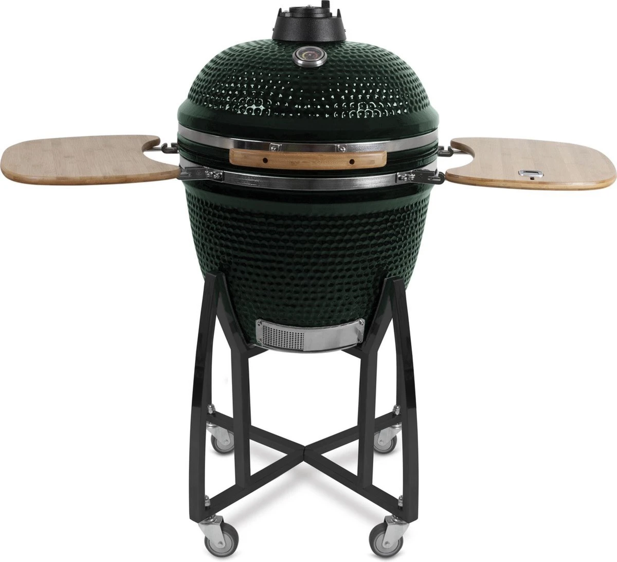 Patton Kamado Houtskool Barbecue - 18" - Grilloppervlak Ø 39 Cm - Met Bluetooth Thermometer - Groen 4 Patton Kamado Houtskool Barbecue - 18" - Grilloppervlak Ø 39 Cm - Met Bluetooth Thermometer - Groen - Afbeelding 2