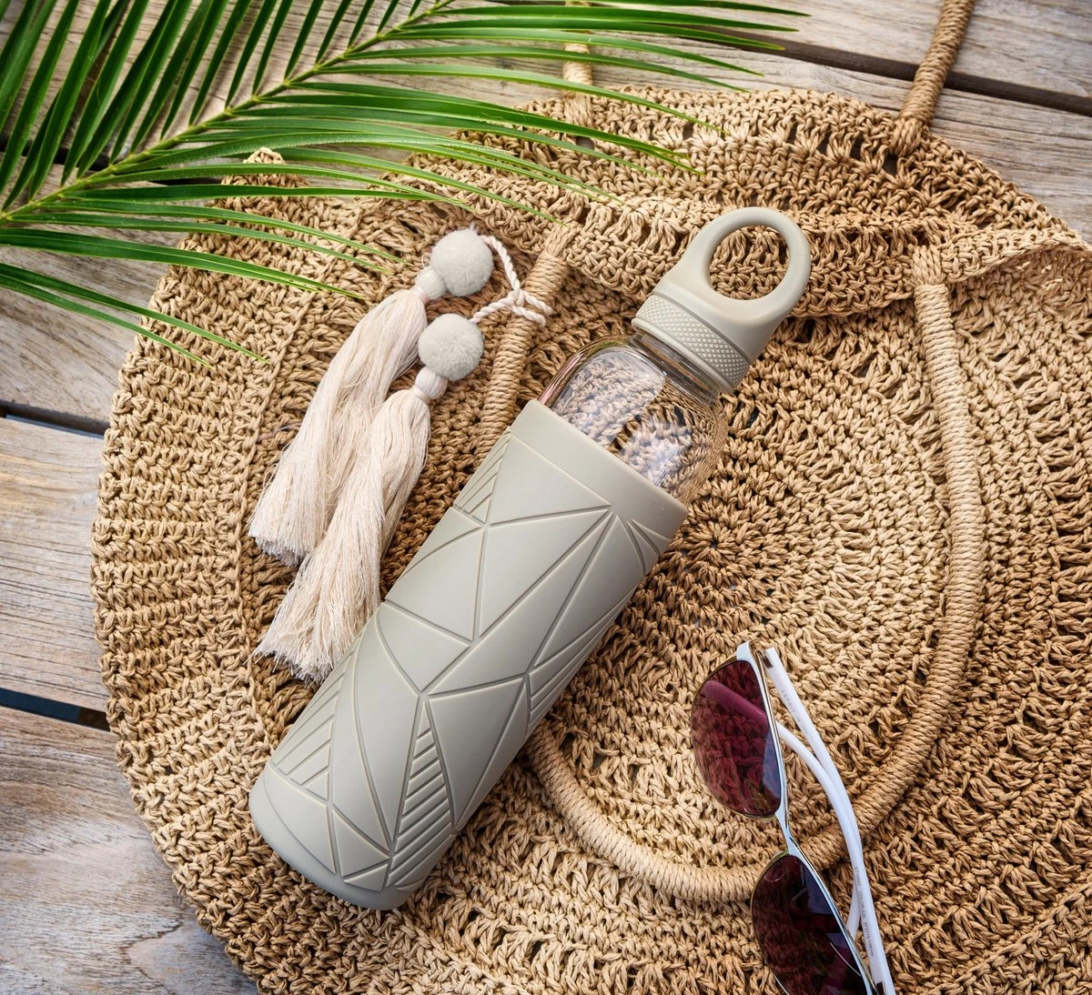 Libbey Waterfles - Glazen Drinkfles - 550 Ml - True Beige 6 Libbey Waterfles - Glazen Drinkfles - 550 Ml - True Beige - Afbeelding 4