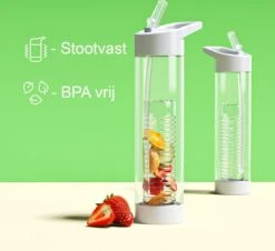 Waterfles Met Rietje - Fruit Filter - Tritan Drinkfles - Volwassenen - Wit - Kerstcadeau 12 Waterfles Met Rietje - Fruit Filter - Tritan Drinkfles - Volwassenen - Wit - Kerstcadeau -Aigostar winkel 1200x1098 3