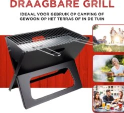 BBQ Collection Barbecue - BBQ - Draagbaar - Opvouwbaar - Losse Vuurschaal En Grillrooster - Zwart 11 BBQ Collection Barbecue - BBQ - Draagbaar - Opvouwbaar - Losse Vuurschaal En Grillrooster - Zwart -Aigostar winkel 1200x1099 7