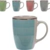 Excellent Houseware Set Van 4x Stuks Luxe Gekleurde Stoneware Bekers/koffiekopjes 270 Ml - Kopjes/koffiebekers -Aigostar winkel 1200x1123 4