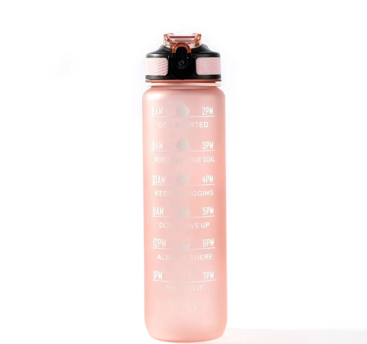 Merkloos Motivatie Drinkfles - Waterfles Met Tijdmarkering - Met Siliconen Rietje - Lichroze - 1 Liter - Tijdmarkeringen - BPA Vrij - Handige Drinktuit - Bidon - Water Drinken - Volwassenen En Kinderen - Cadeau - Valentijnsdag - Sportfles - Fitness 3 Merkloos Motivatie Drinkfles - Waterfles Met Tijdmarkering - Met Siliconen Rietje - Lichroze - 1 Liter - Tijdmarkeringen - BPA Vrij - Handige Drinktuit - Bidon - Water Drinken - Volwassenen En Kinderen - Cadeau - Valentijnsdag - Sportfles - Fitness