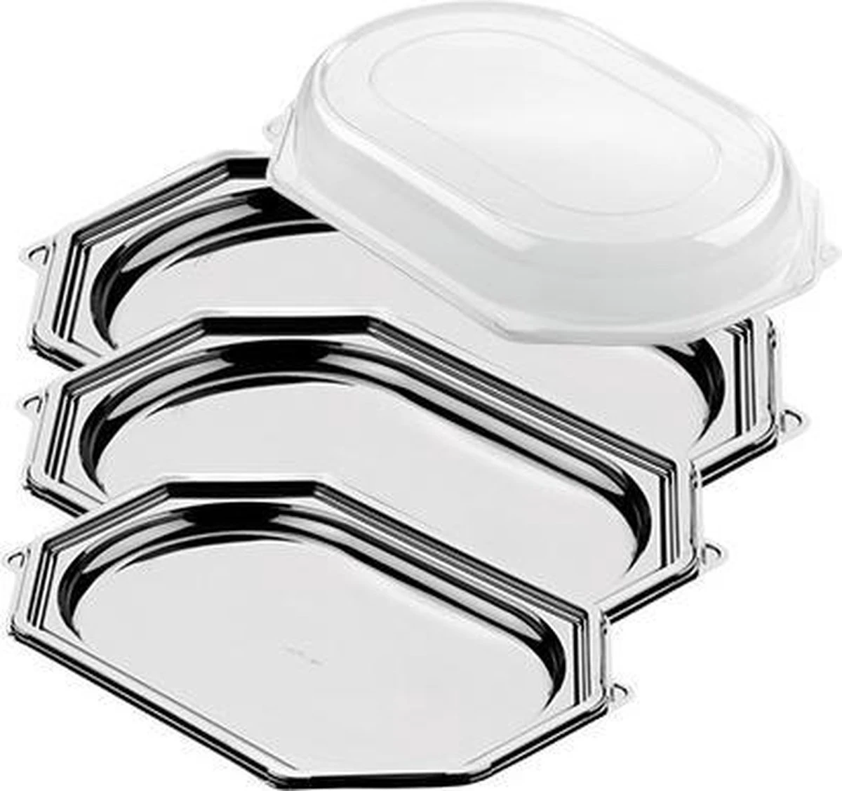 Cateringschaal - Uit Gerecycleerd PET - Ft 45 X 30 Cm - Zwart - Pak Van 10 Stuks 5 Cateringschaal - Uit Gerecycleerd PET - Ft 45 X 30 Cm - Zwart - Pak Van 10 Stuks - Afbeelding 3