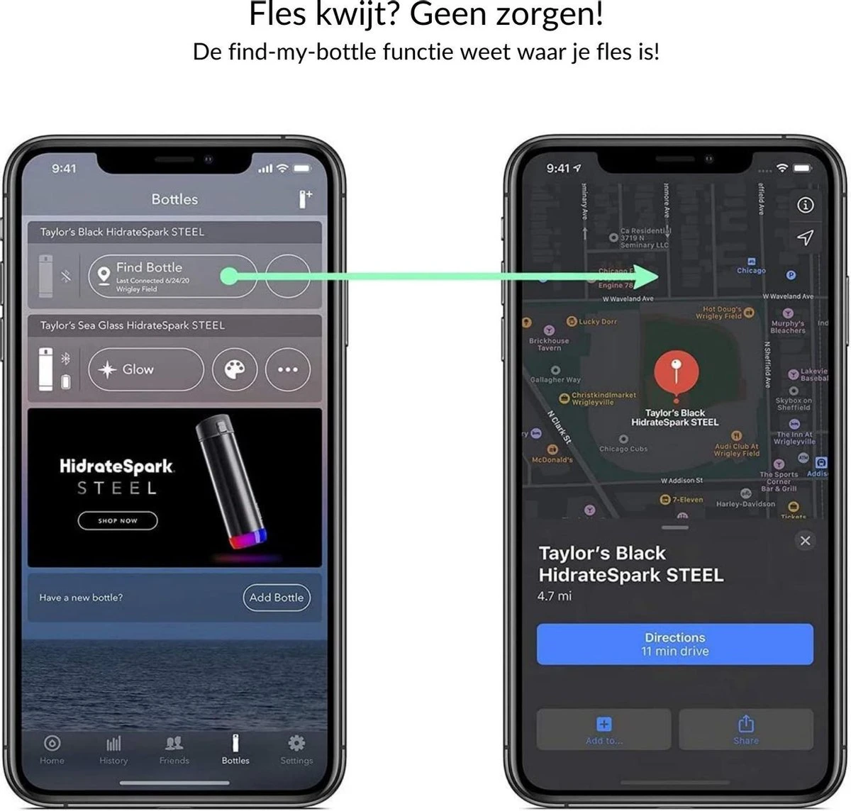 Hidrate Spark Straw Slimme Waterfles - Staal - 620ml - LED Verlichting - Zwart 8 Hidrate Spark Straw Slimme Waterfles - Staal - 620ml - LED Verlichting - Zwart - Afbeelding 6