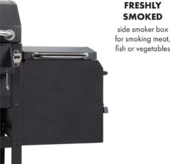 Klarstein Kingsville Double Barbecue - Houtskool- En Gasbarbecue - Smoker BBQ - Inclusief Deksels En Thermometer - Met 2 Roosters - Zwart -Aigostar winkel 1200x1161 3